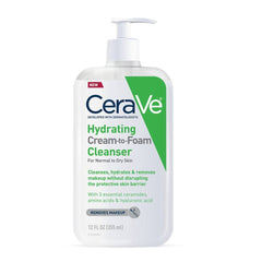 CeraVe Hydrating Cream-to-Foam Cleanser With Pump 355mL