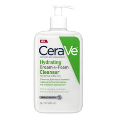 CeraVe Hydrating Cream-to-Foam Face Wash with Hyaluronic Acid 473mL