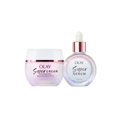 Olay Super Cream + Super Serum Bundle – ~1.7 oz + Serum