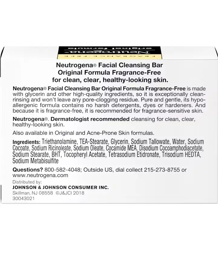 Neutrogena® Original Transparent Facial Cleansing Bar 100g