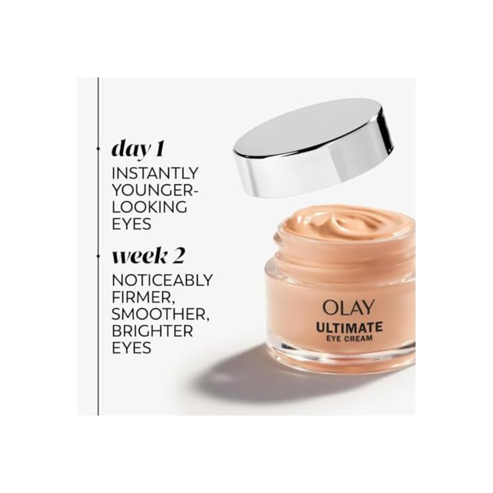 Olay Ultimate Eye Perfecting Cream for Dark Circles, Wrinkles & Puffiness 0.4 oz (Pack of 3)