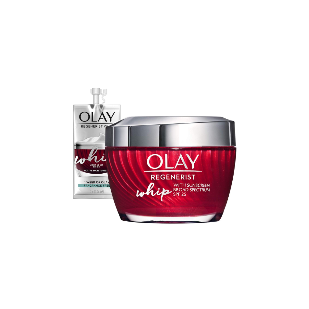 Olay Regenerist Whip Face Moisturizer SPF 25 50mL + Bundle Face Moisturizer with SPF 25 Travel/Trial Size