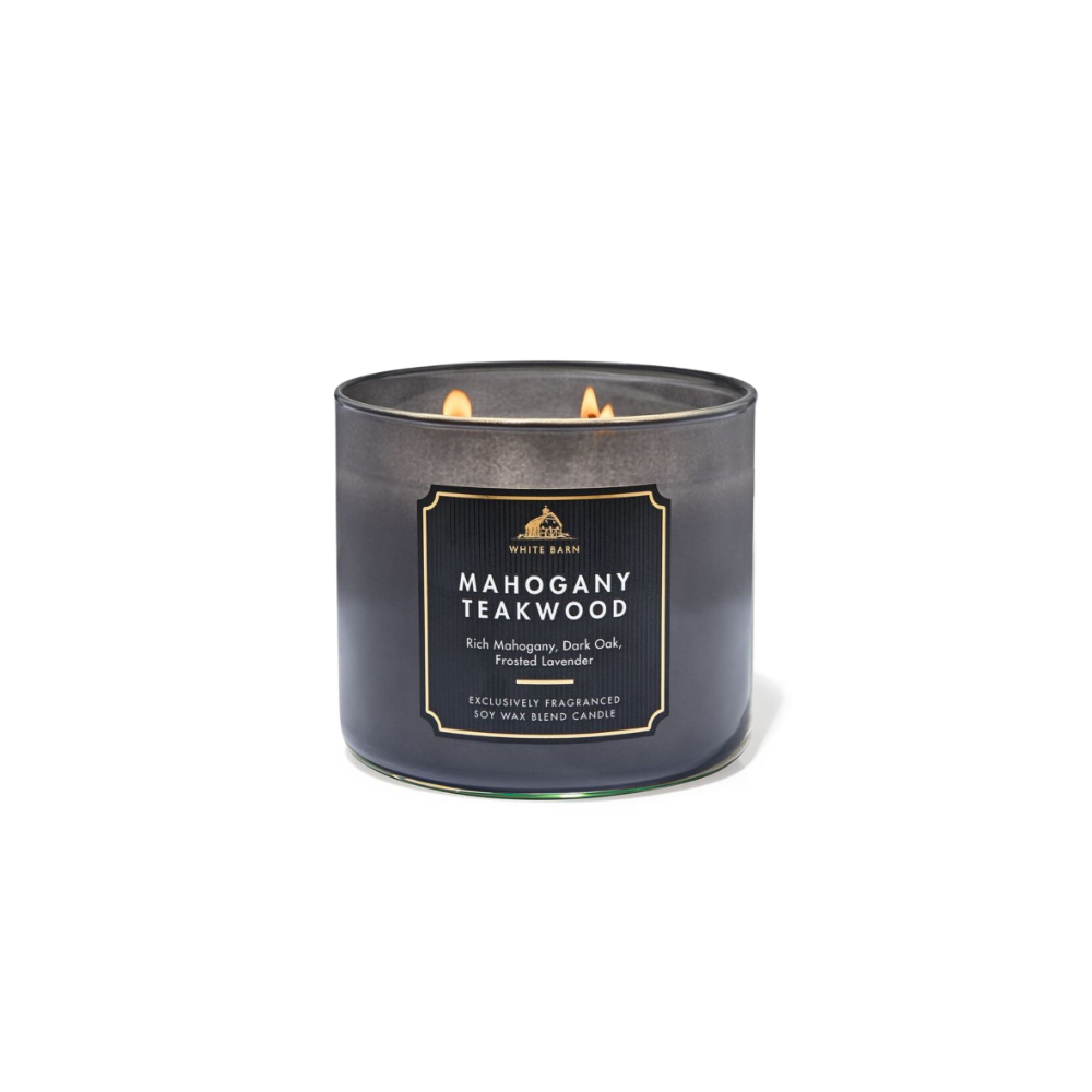 Mahogany Teakwood 3-Wick Scented Candle 411g