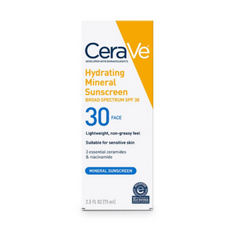 CeraVe Hydrating Mineral Sunscreen SPF 30 Face Lotion 75mL