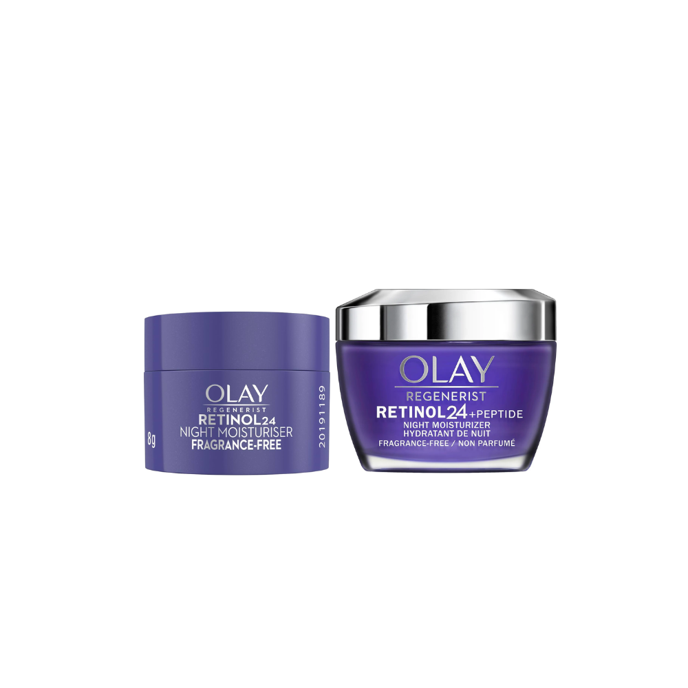 Olay Regenerist Retinol24 Night Moisturizer Combo Set (Cream + Travel Minis)