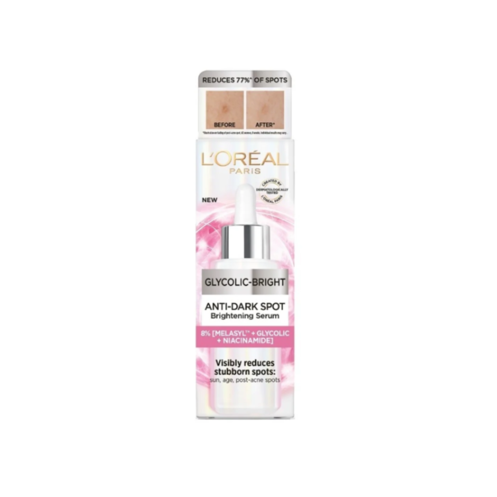 L'Oréal Paris Glycolic Bright Anti‑Dark Spot Serum 30mL
