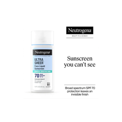 Neutrogena® Ultra Sheer® Mineral Face Liquid Sunscreen Broad Spectrum SPF 70, 40mL