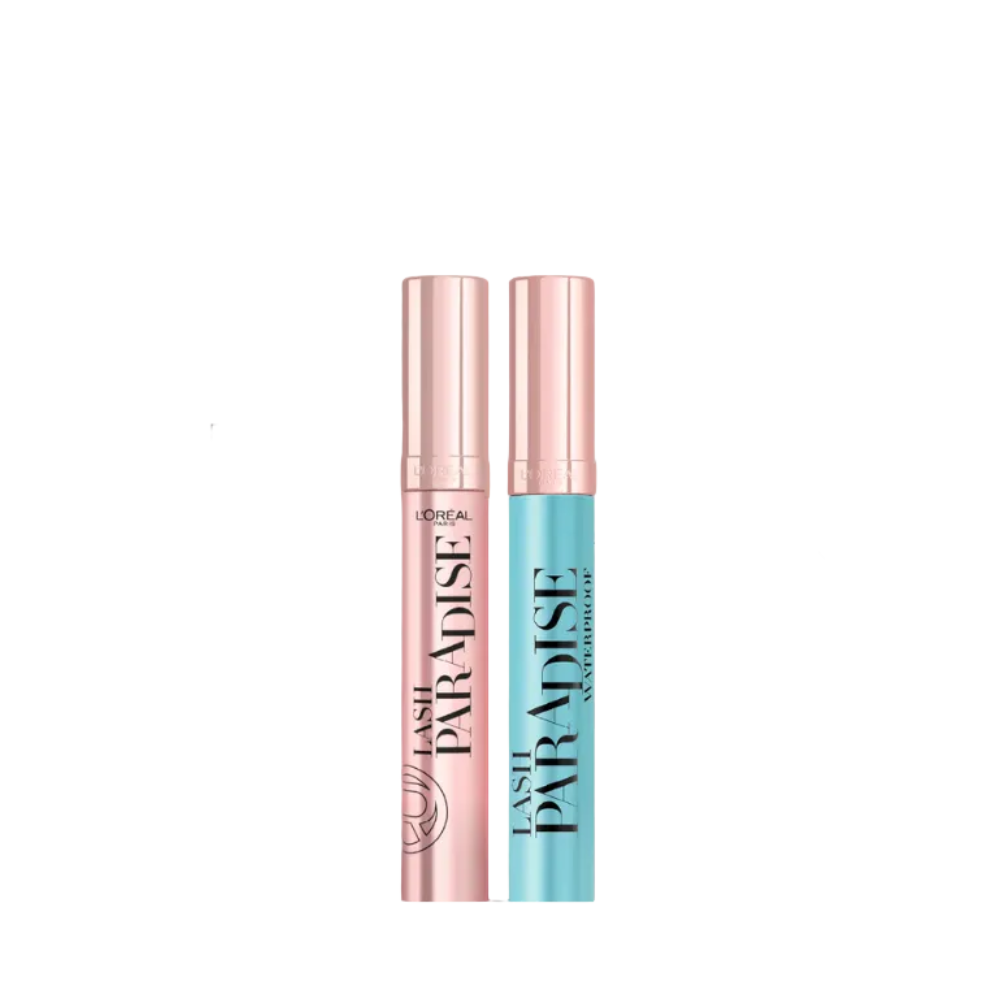 L’Oréal Paris Lash Paradise Volumizing Mascara Set (Washable + Waterproof)