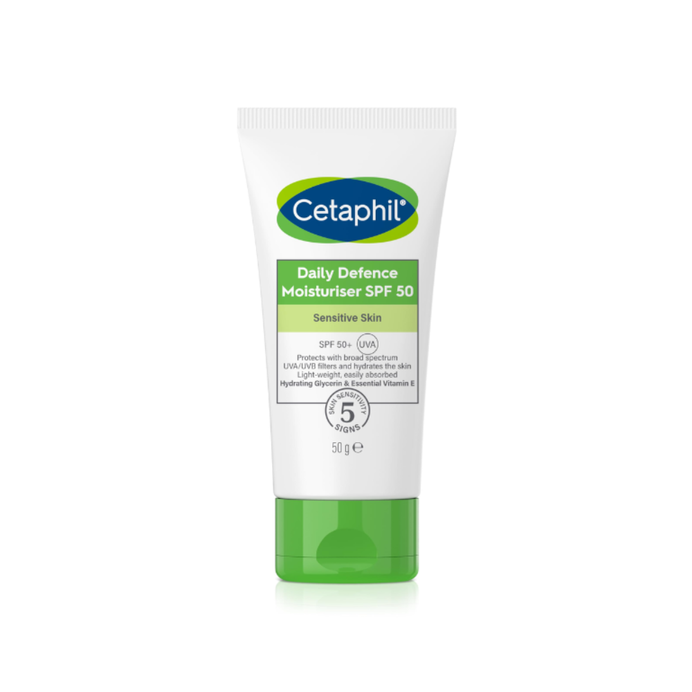 Cetaphil Daily Defence Face Moisturiser SPF 50+ Normal to Dry & Sensitive 50mL
